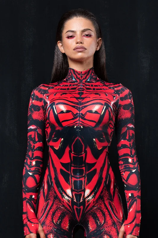 Metallic Bodysuits for a Glitzy and Glamorous Night OutRed d'Vorah Costume