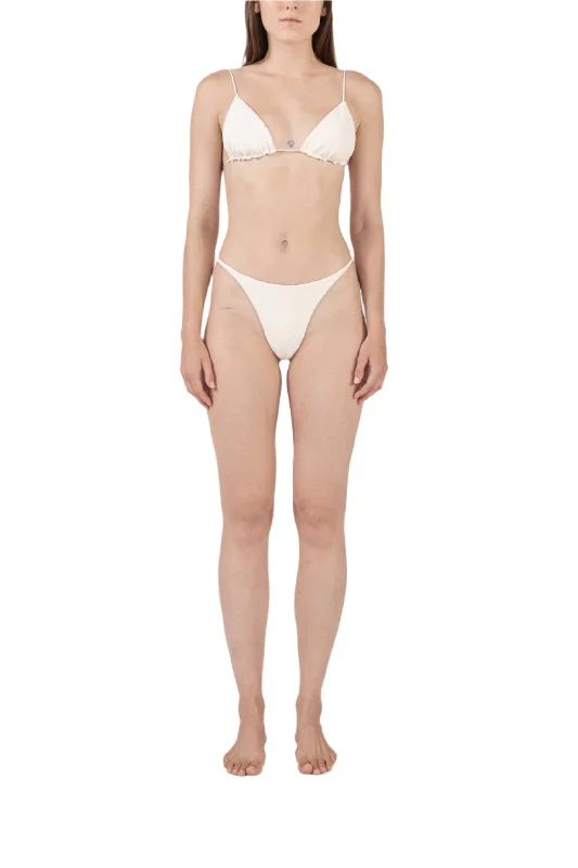 Neon - colored bikini to stand out on the beachRio Bottom Bouclê | Ecru