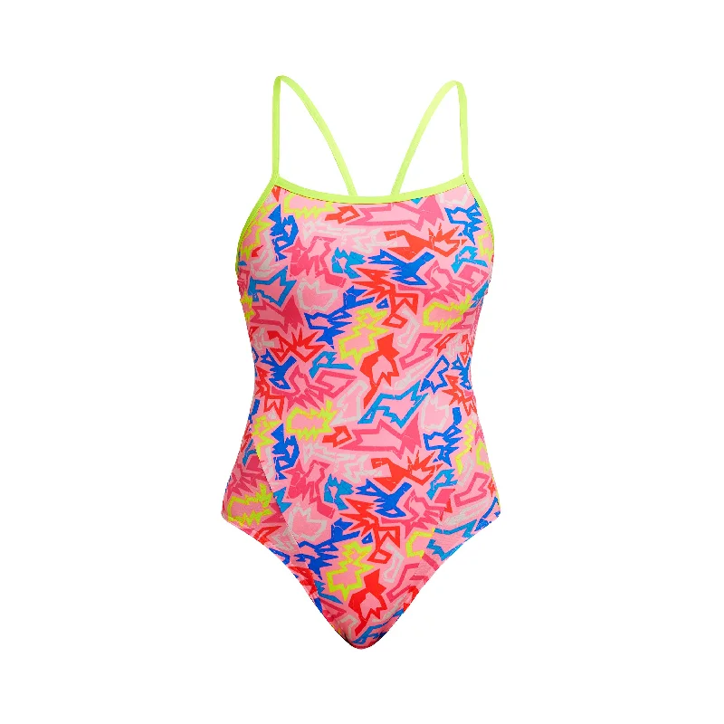 Metallic women swimwear with a shiny finish for a glamorous poolside lookRock Star | Ladies Single Strap One Piece Metallic women swimwear with a shiny finish for a glamorous poolside lookRock Star | Ladies Single Strap One Piece