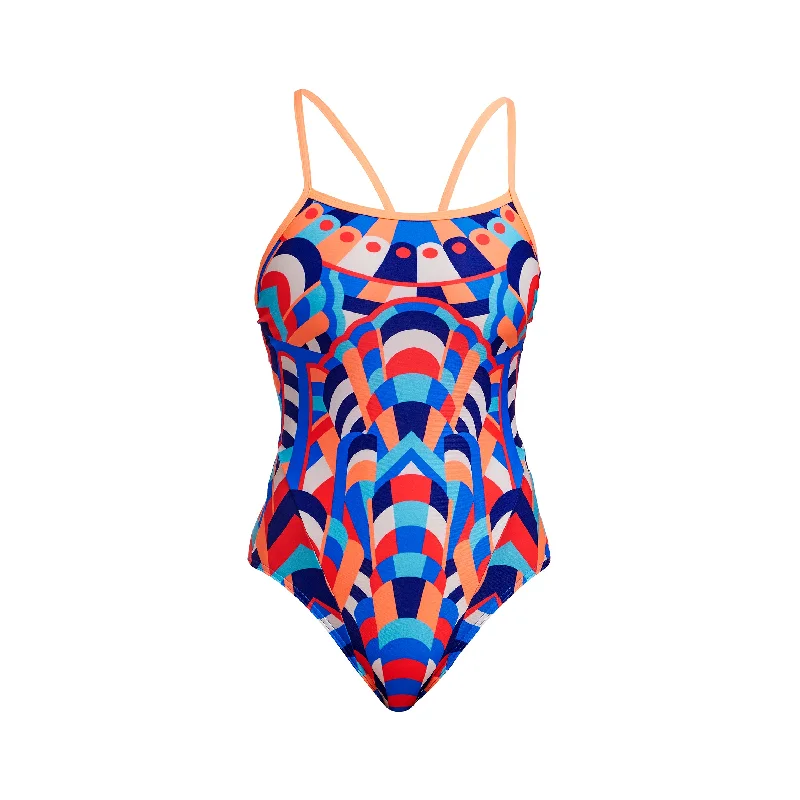 Printed floral women swimwear for a feminine and colorful beach vibeShowtime | Ladies Single Strap One Piece Printed floral women swimwear for a feminine and colorful beach vibeShowtime | Ladies Single Strap One Piece