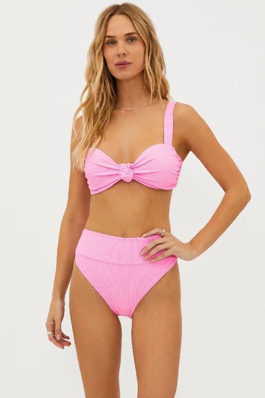 Women's Crochet - Trimmed Swim Tops in White for a Boho - Inspired Beach OutfitSophia Top Prism Pink Women's Crochet - Trimmed Swim Tops in White for a Boho - Inspired Beach OutfitSophia Top Prism Pink