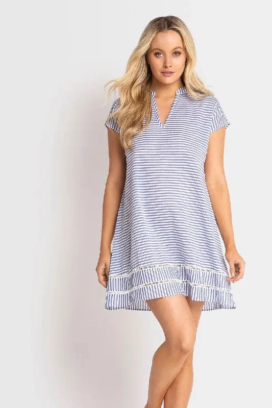 Nursing cover ups with discreet access for breastfeeding moms at the beachSunseeker Summer Stripe Cap Sleeve Tunic Blue Nursing cover ups with discreet access for breastfeeding moms at the beachSunseeker Summer Stripe Cap Sleeve Tunic Blue