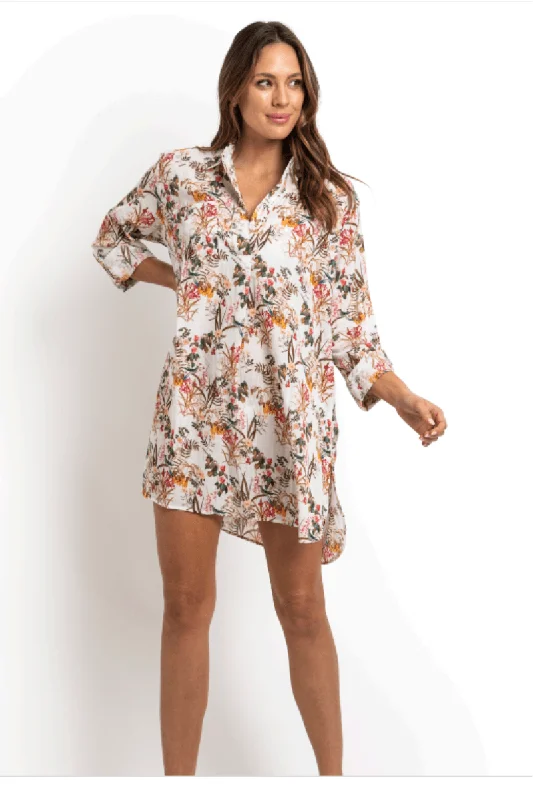 Quick - dry polyester cover ups for water sports enthusiastsSunseeker Waterlily Painters Shirt Quick - dry polyester cover ups for water sports enthusiastsSunseeker Waterlily Painters Shirt