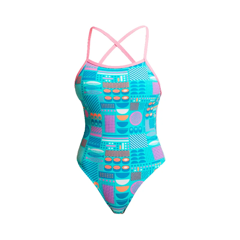 Convertible women swimwear that can be worn in multiple styles for versatilitySushi Smooshy | Ladies Tie Me Tight One Piece Convertible women swimwear that can be worn in multiple styles for versatilitySushi Smooshy | Ladies Tie Me Tight One Piece