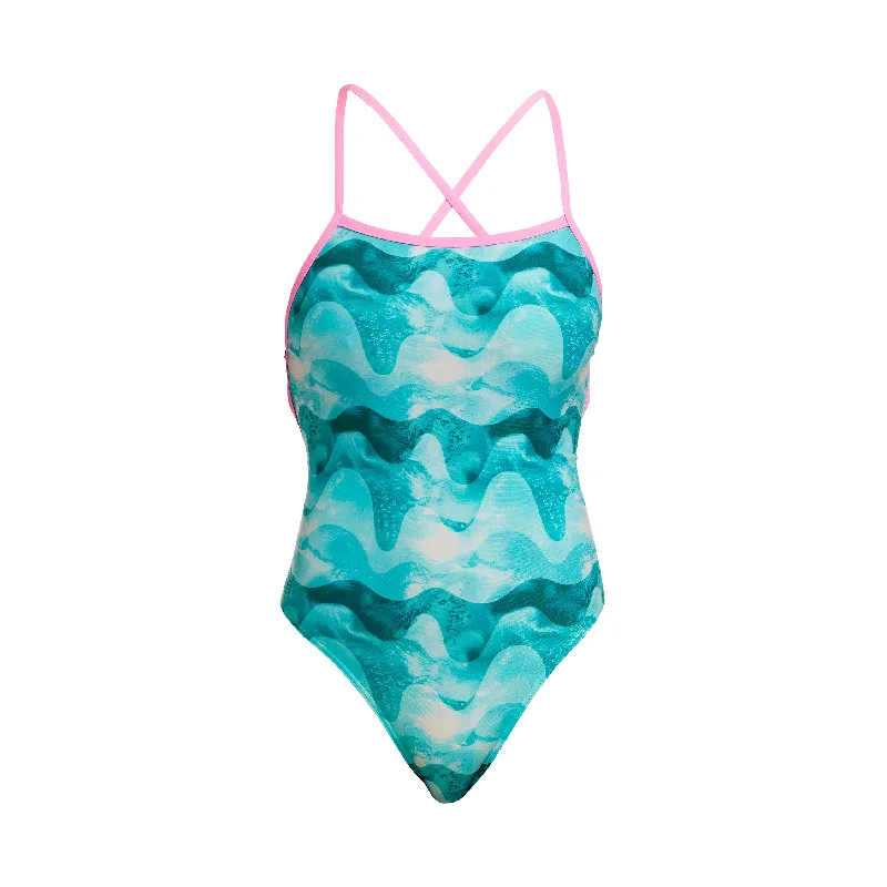 Printed floral women swimwear for a feminine and colorful beach vibeTeal Wave | Ladies Strapped In One Piece Printed floral women swimwear for a feminine and colorful beach vibeTeal Wave | Ladies Strapped In One Piece