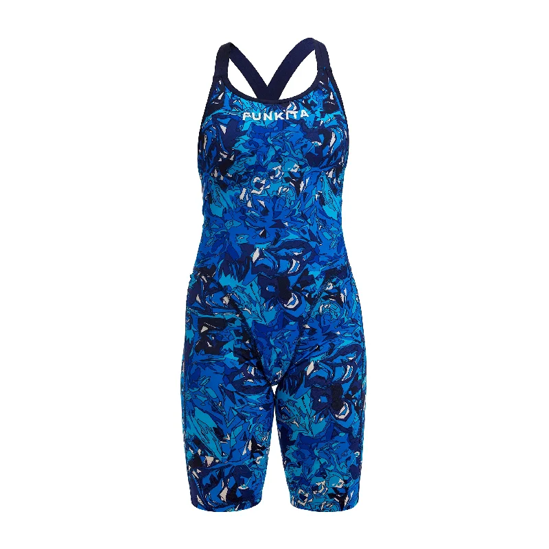 Printed floral women swimwear for a feminine and colorful beach vibeTrue Bluey | Girls Fast Legs One Piece Printed floral women swimwear for a feminine and colorful beach vibeTrue Bluey | Girls Fast Legs One Piece